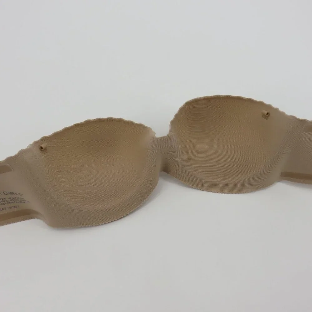 Victorias Secret 32B Bra Angels Secret Embrace Beige Underwire Padded Strapless - Picture 9 of 15